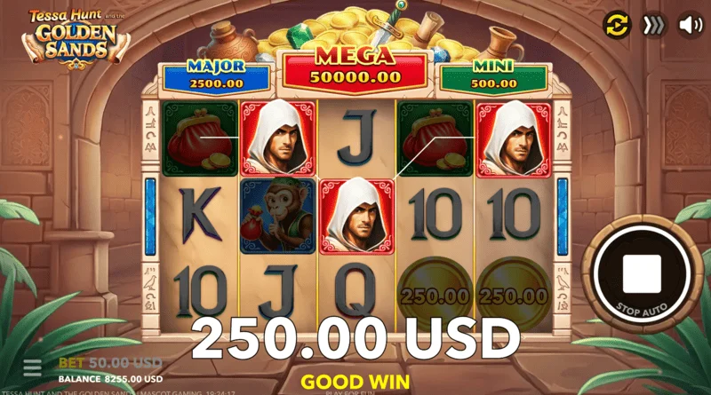 Tessa Hunt and the Golden Sands - base game win